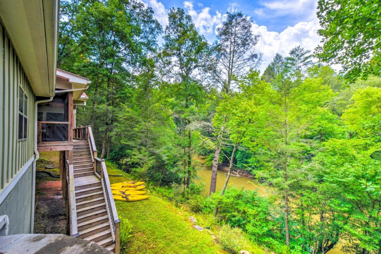 Cozy Riverside Dahlonega Home With Kayaks And Fire Pit Esterno foto