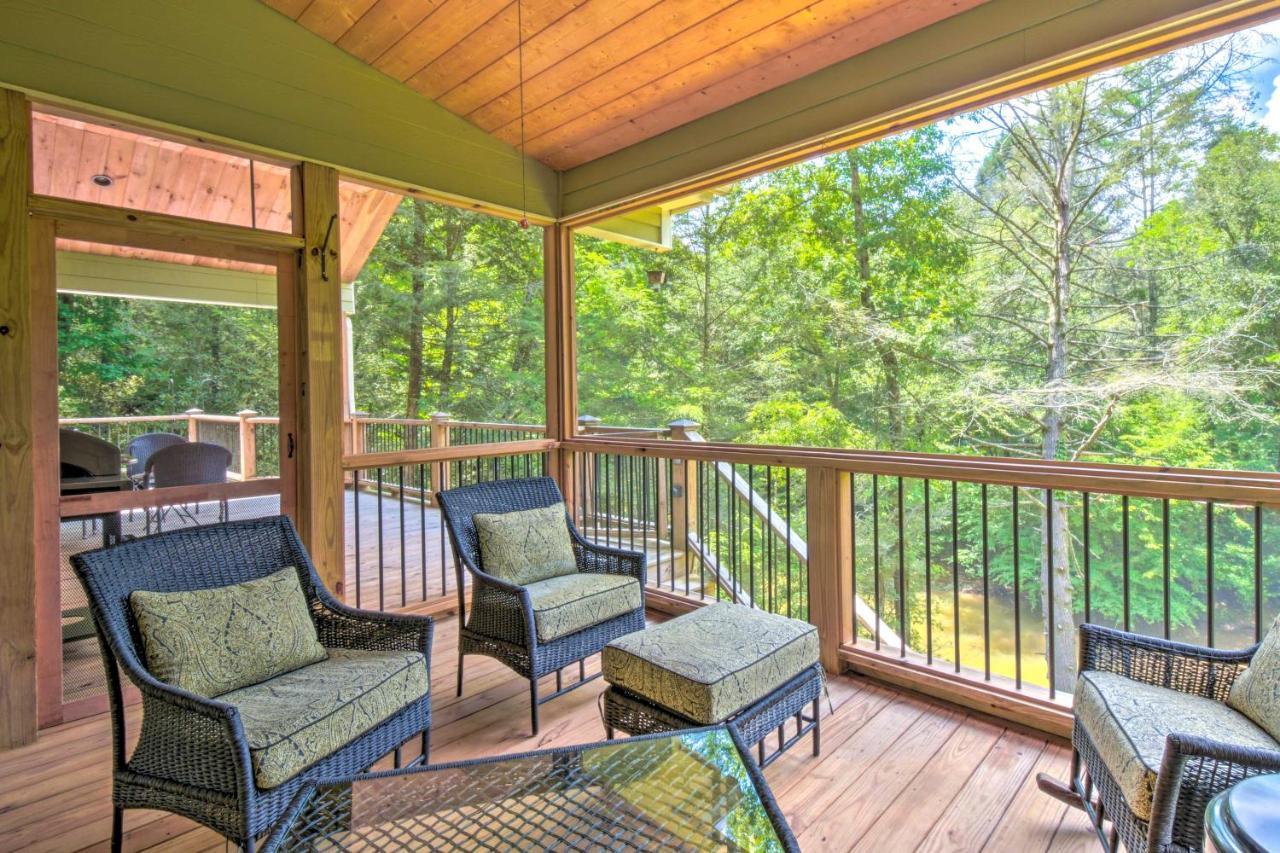Cozy Riverside Dahlonega Home With Kayaks And Fire Pit Esterno foto