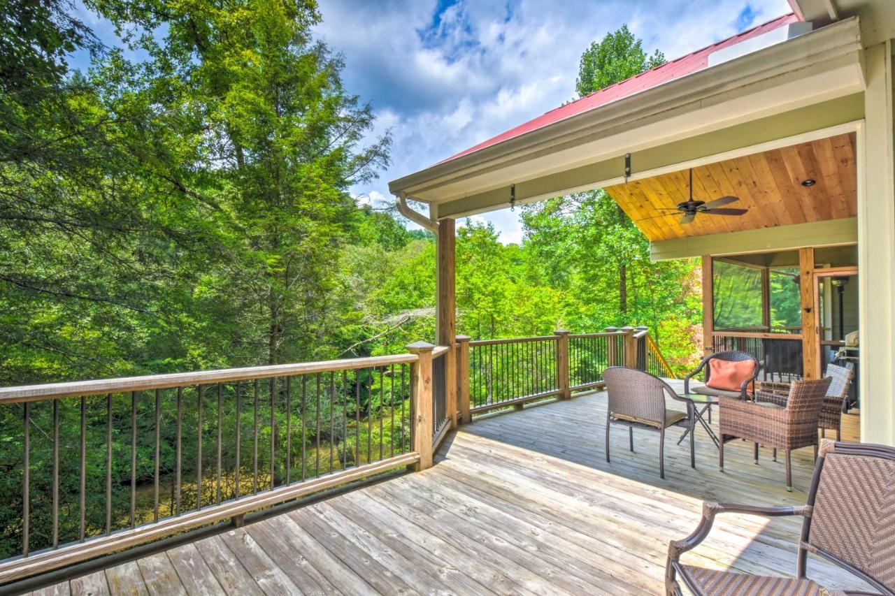 Cozy Riverside Dahlonega Home With Kayaks And Fire Pit Esterno foto